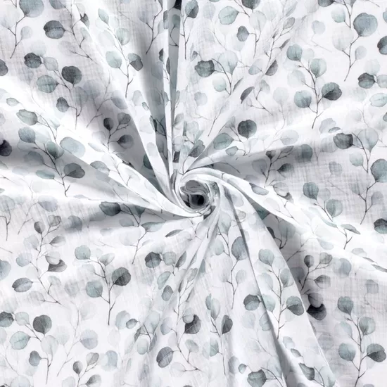 Muslīns - Lapas uz balta fona